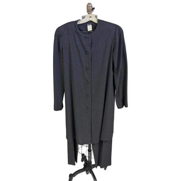 GIORGIO ARMANI Borgonuovo Milano Black Label Gray Pant Suit Size EU 42 (US 6)VTG - Picture 2 of 8